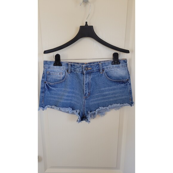 Women's Forever 21 Denim Cut Off Jeans Shortie Shorts - Picture 1 of 4